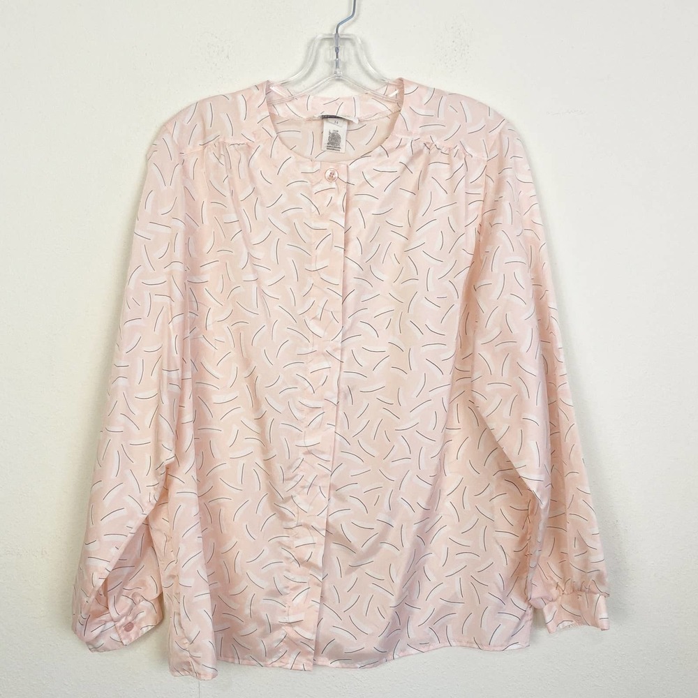 Blake By Devon Pink Button Blouse, 14